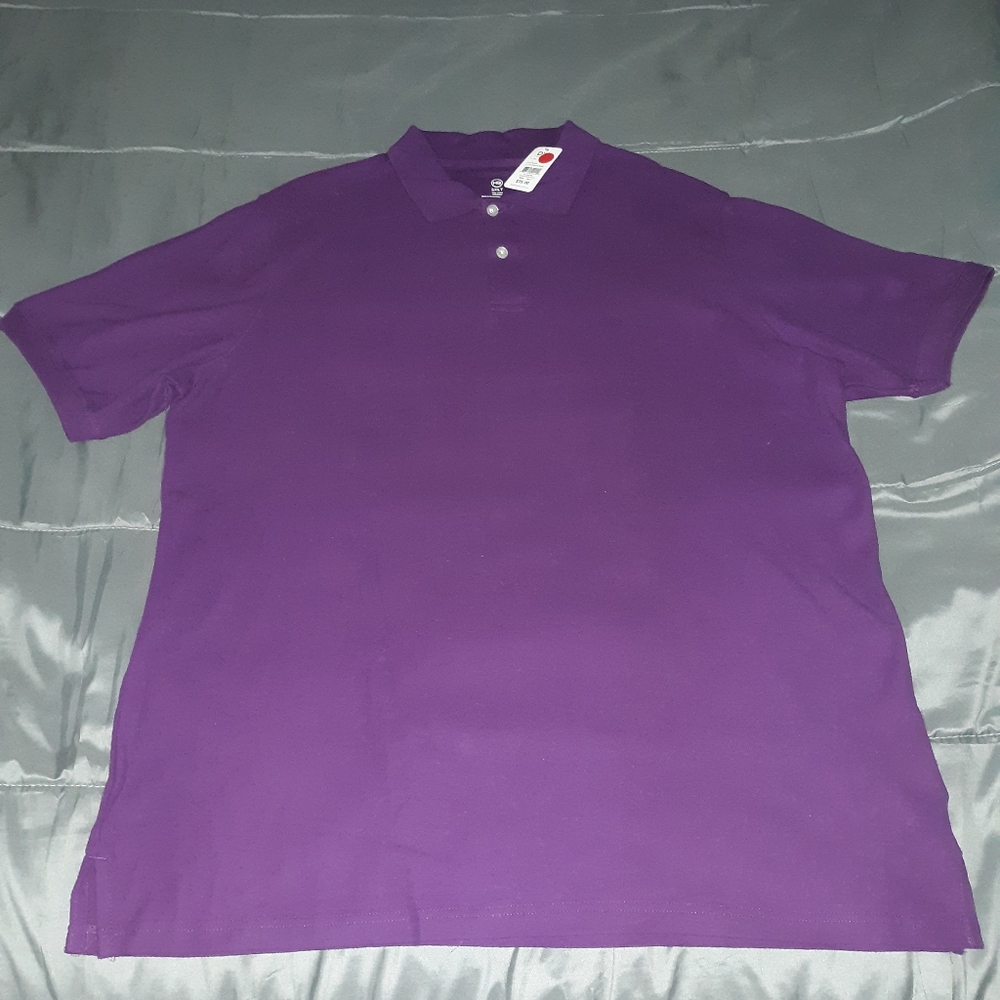 #486NWT HD Mens Purple Polo Shirt. Size: 2XLT